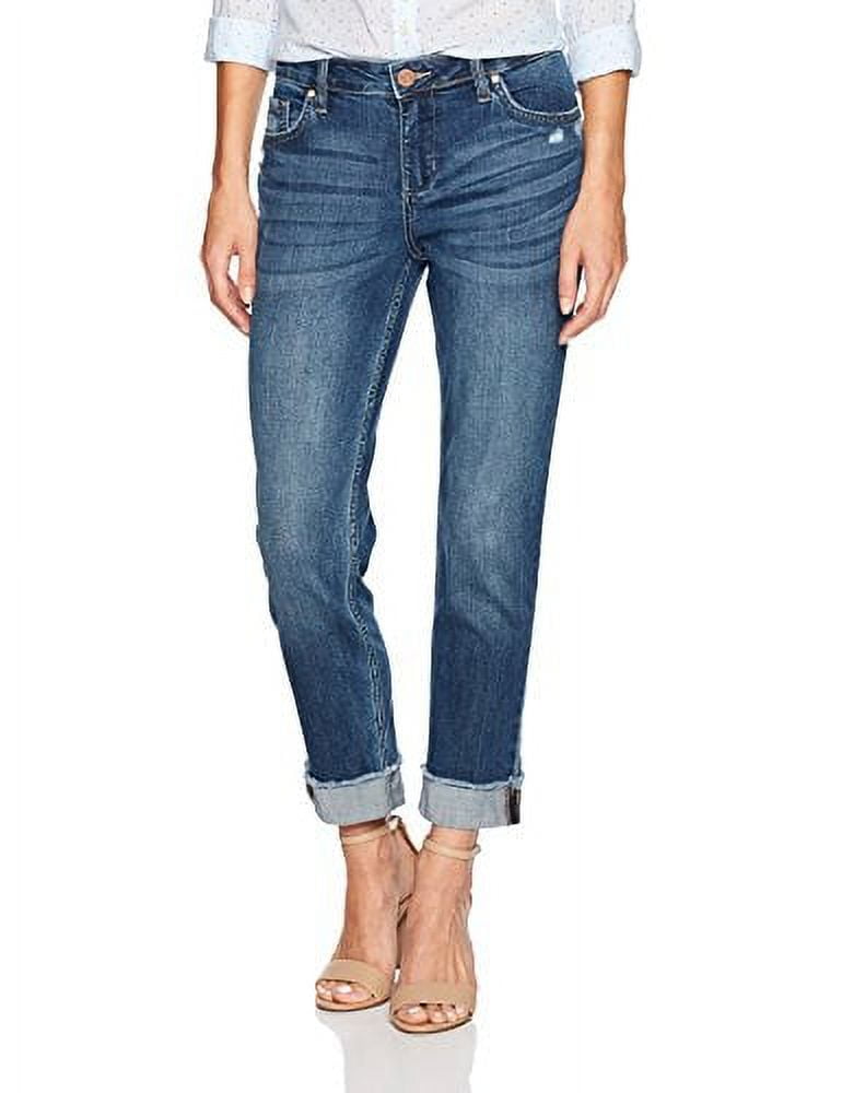 Riders by Lee Women's Indigo Fringe Cuff Boyfriend Jean