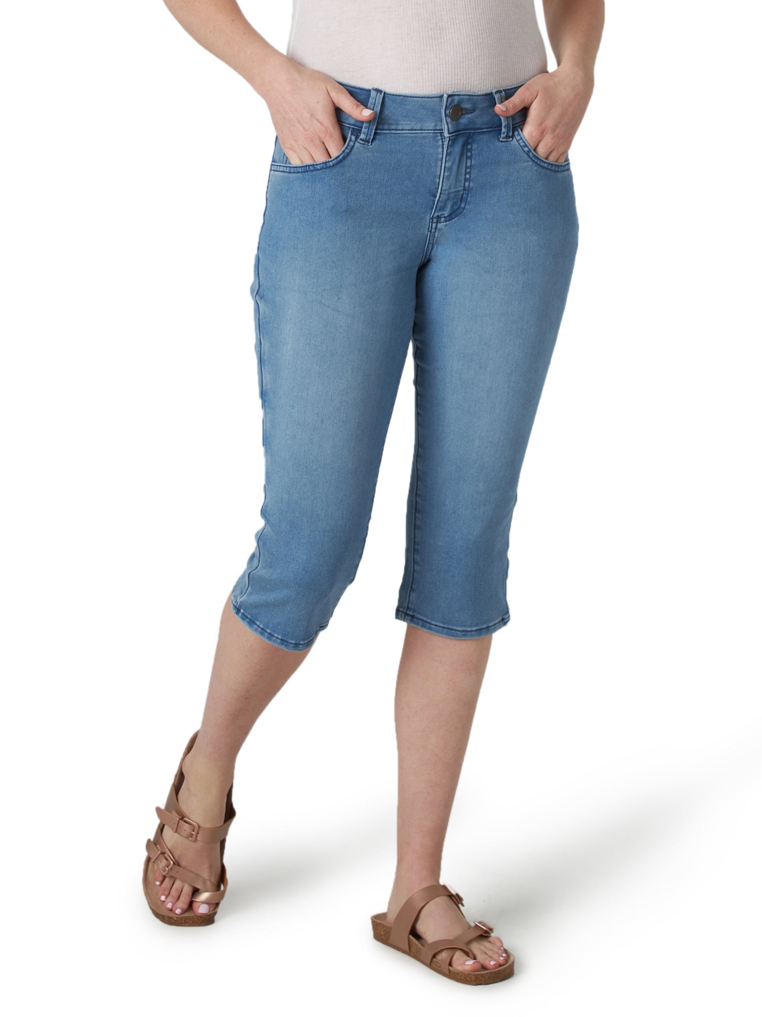 Buy ZHUER Plus Size Capris for Women Jean Leggings High Waisted Stretch  Denim Capri Cropped Leggings Jean Look Jeggings Tights at Amazon.in