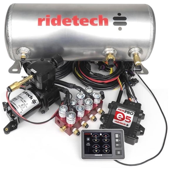 Ridetech RID30534000 3 gal Dual Compress Hi Flow Bigred Ridepro E5 Air Ride Suspension Control System