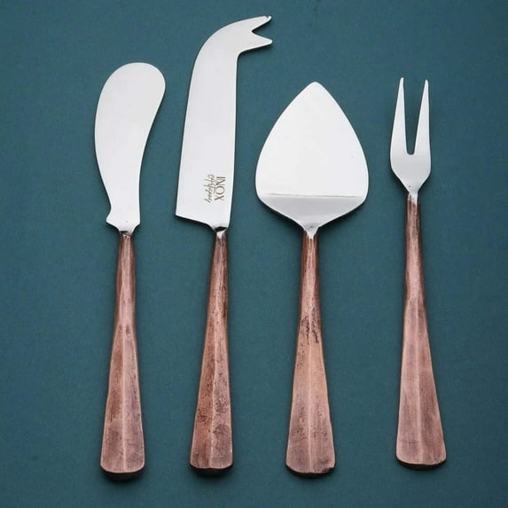 Ridge Design Copper Antique Cheese Accessories 4 Pcs. Set