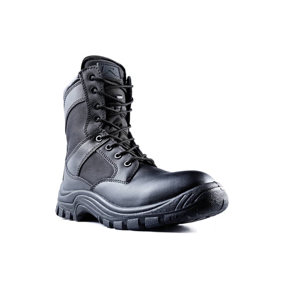 Ridge Footwear Men's Nighthawk Mid Size 8" Tactical Black Leather Boots - Size 13W