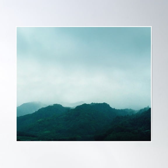 Ridge In The Mist Poster Wall Art, Modern Wall Decor, 8x12 UNFRAMED