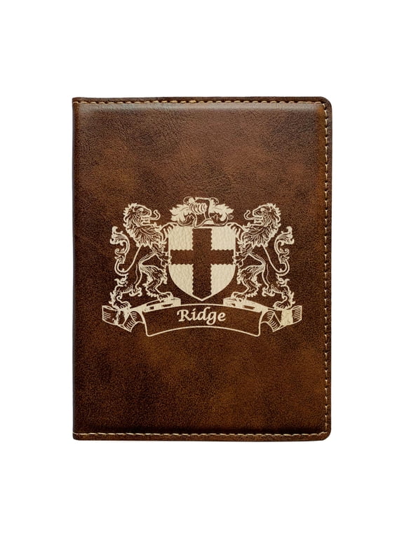 Ridge Irish Coat of Arms Leather Passport Wallet
