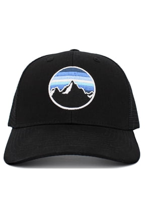 Ridge Line Logo Mountain Mesh Back Trucker Baseball Cap Hat Unisex Outdoors Hunting