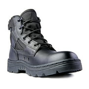 Ridge Men 6" Leather Non-Slip Tactical Military Work Black Shoe Boot, S7W