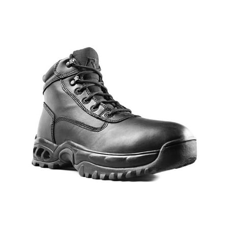 Ridge Men 6" Waterproof Leather Non-Slip Tactical Military Work Black Shoe Boot - Size 7.5W