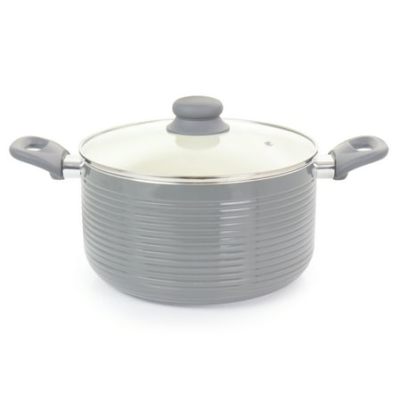 Ridge Valley 6 Quart Aluminum Nonstick Dutch Oven in Grey