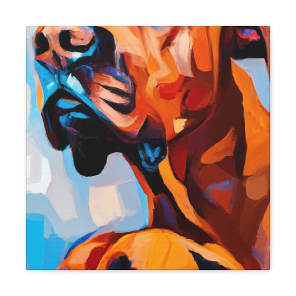 "Ridgeback Rescue Painting" - Canvas