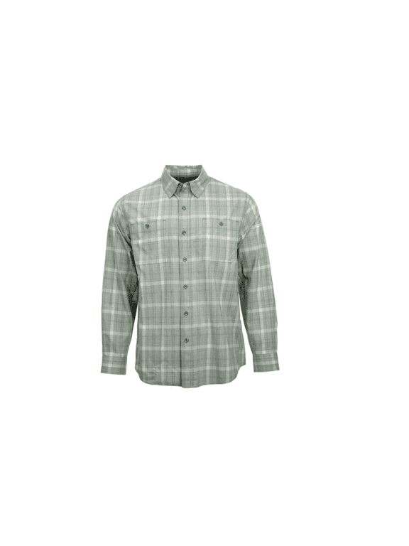Men's Tech Chambray Plaid Button-Down Shirt