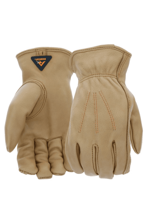 RC86005-L Water Resistant Leather Driver Gloves- Leather Brown, Large