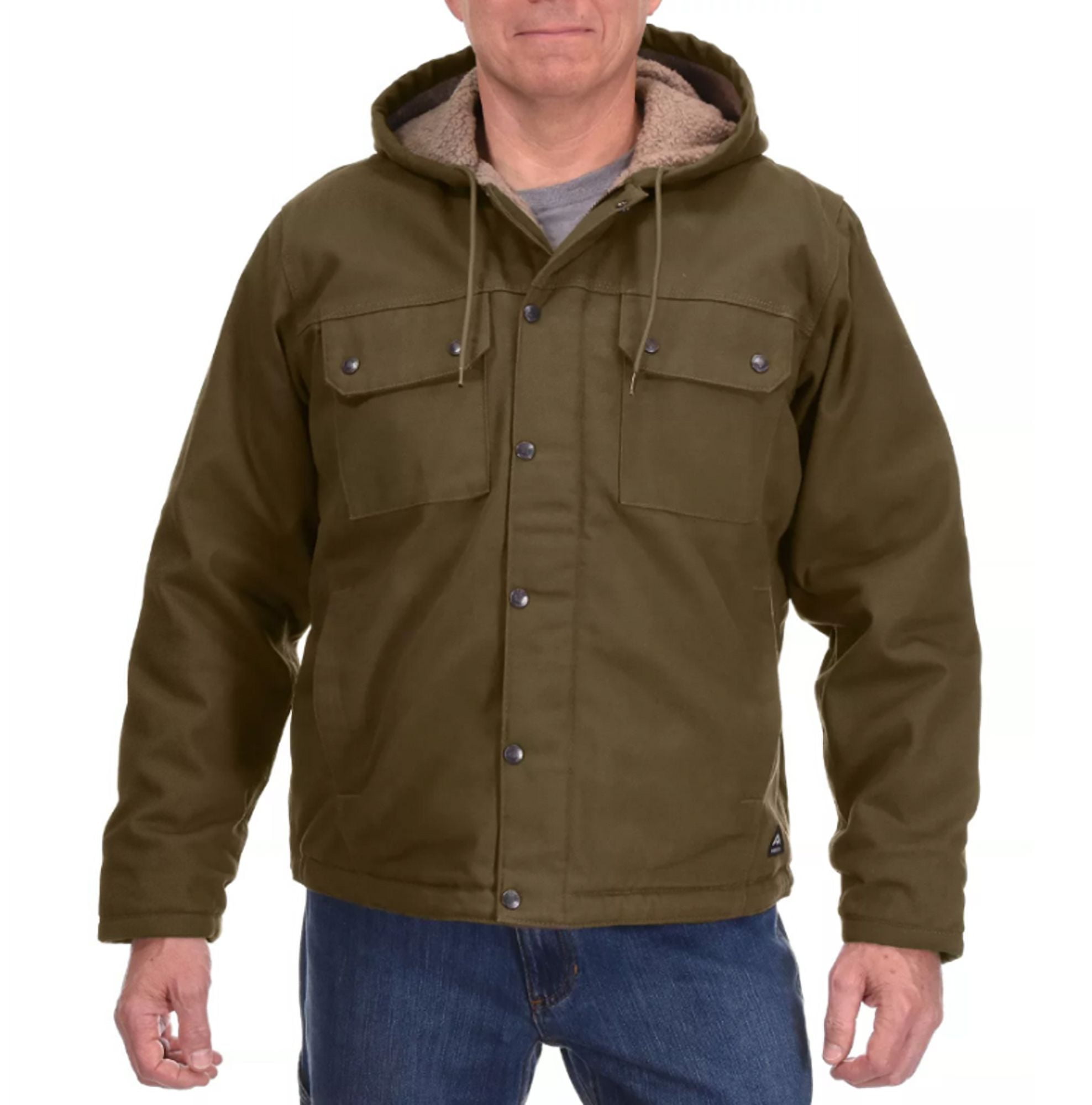 Ridgecut Sherpa-Lined Super-Duty Sanded Duck Hooded Jacket