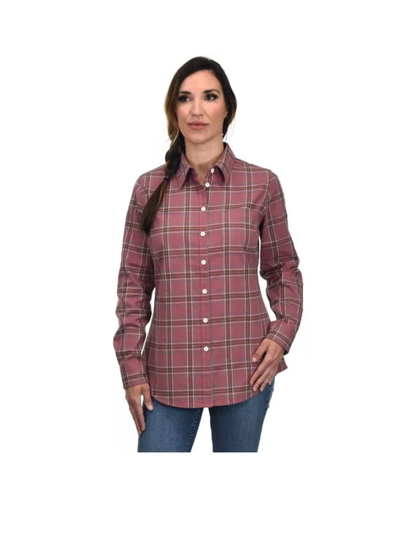 Women's Long Sleeve Flex Flannel Shirt (2XL)