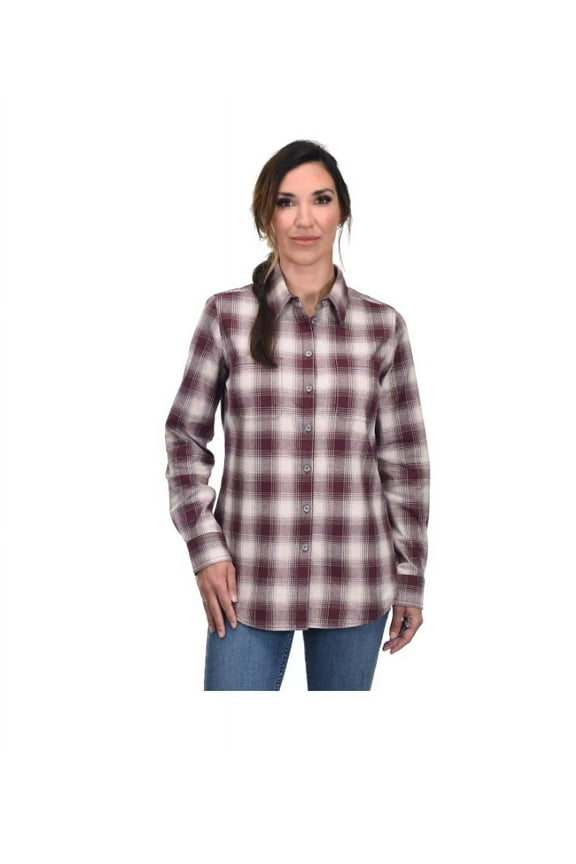 Women's Long Sleeve Flex Flannel Shirt (2XL)