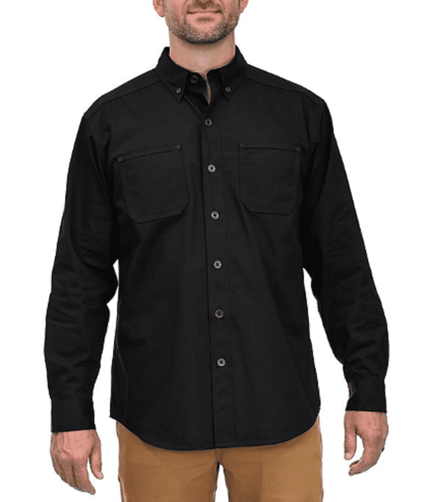 Ridgecut YMW-11151 GY Men's Long Sleeve Ultra Work Shirt, Black, Large ...