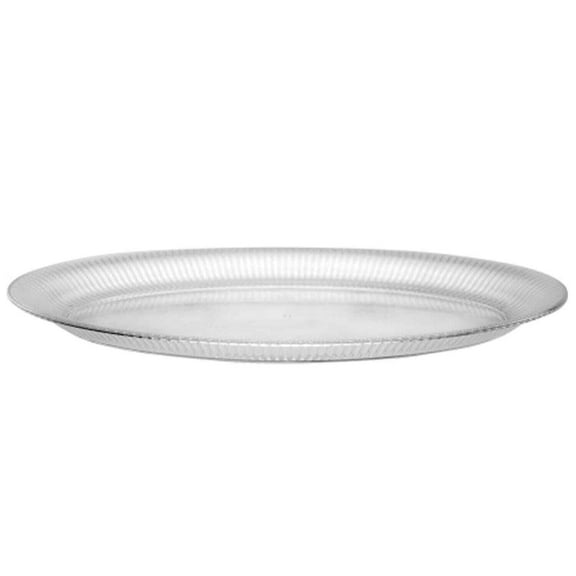 Ridged 14"x21" Clear Oval Tray For Events and Casual Use (1 Piece)