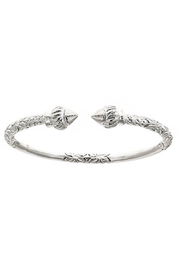Ridged Arrow .925 Sterling Silver West Indian Bangle