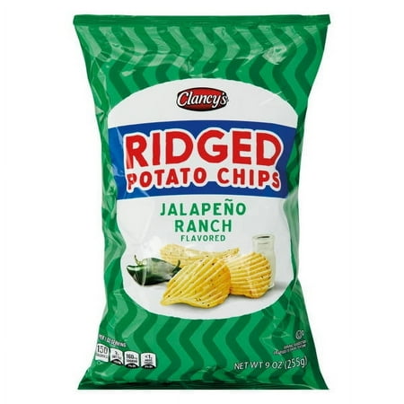 Ridged Jalapeno Ranch Flavored Potato Chips, 9 oz- Pack of 3