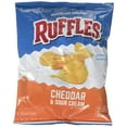 Ridged Potato Chips, Cheddar & Sour Cream, 1.5 oz