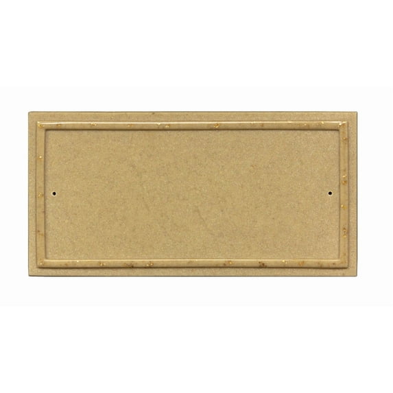 Ridgestone Rectangle Crushed Stone "Do it yourself kit" Address Plaque in Sandstone Color