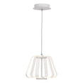 thumbnail image 1 of Ridgeway 1 Light White Integrated LED Contemporary Cage Pendant Light, 1 of 6