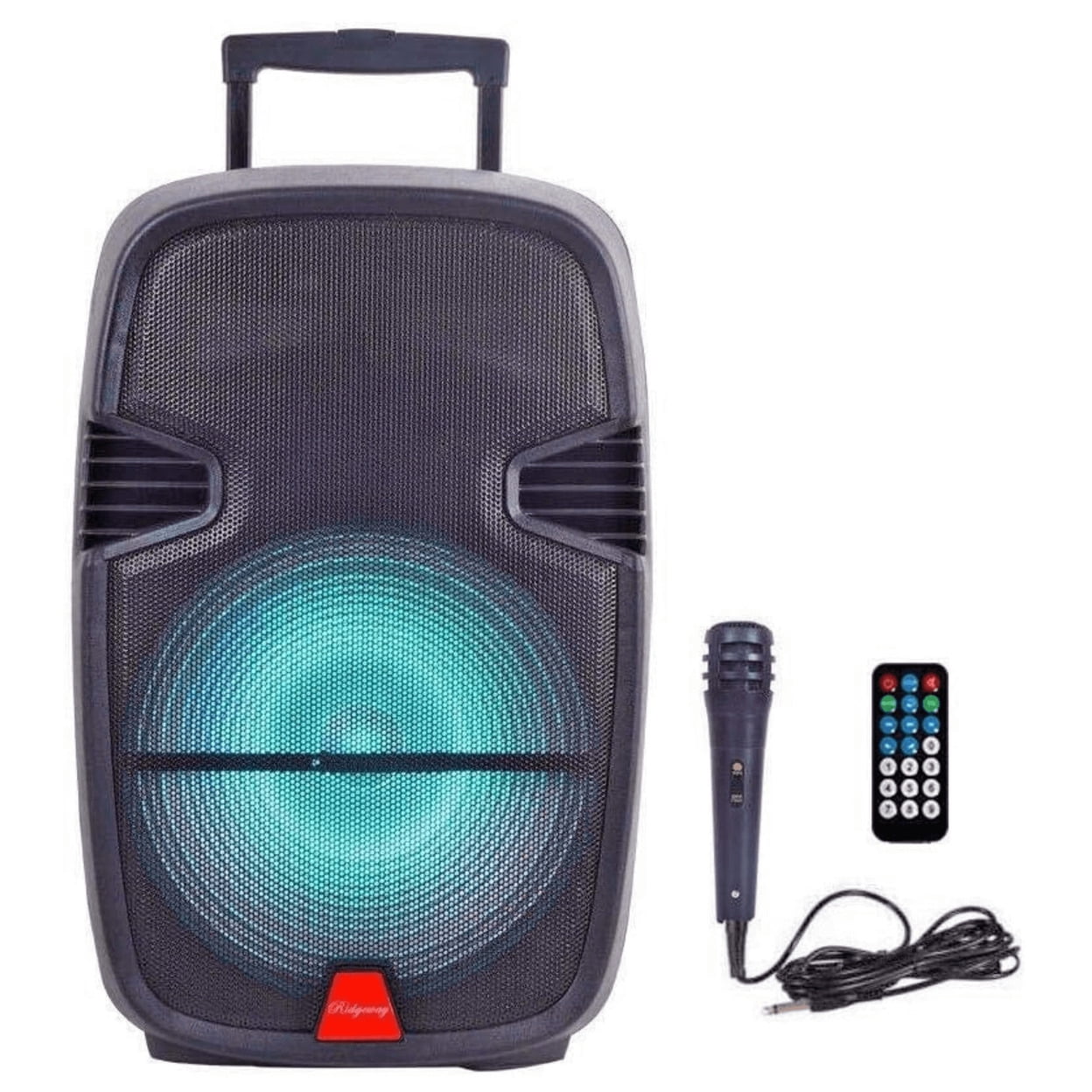 Ridgeway 8" Portable Bluetooth Speaker w FM Radio, USB, Aux Input and