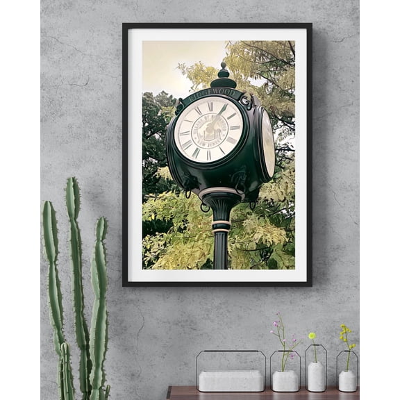 Ridgewood NJ Framed Clock Artwork Wall Decor New Jersey art