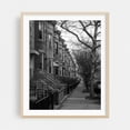thumbnail image 1 of Ridgewood Residential 05 B&W - Manhattan New York Photography Black and White Street Photography Architecture City Vintage Oak Framed Wall Art Print 18 x 24 inches, 1 of 12
