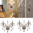 thumbnail image 1 of Ridgeyard Cognac 2-Head K9 Crystal Wall Sconces Lighting Fixture Candle Shape Bulbs Not Included 2 Pack, 1 of 18