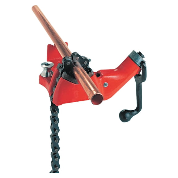 Ridgid Top Screw Bench Chain Vises, 1/8 in - 4 in Pipe Cap