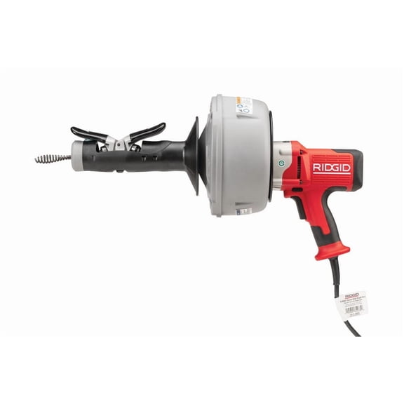 Ridgid K-45 Sink Machine With Manual Controls, 2 Inner Drums, 5 Piece Head Set, Metal Carrying Case, And Gloves