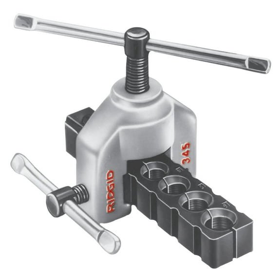 Ridgid Flaring Tools, 3/16 - 5/8 in w/Adapters for Double Lap Flares; 3/16 - 1/2 in