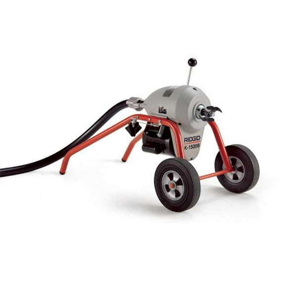 Ridgid K-1500B Sectional Machine With A-1 Mitt A-12 Pin Key And Rear Guide Hose