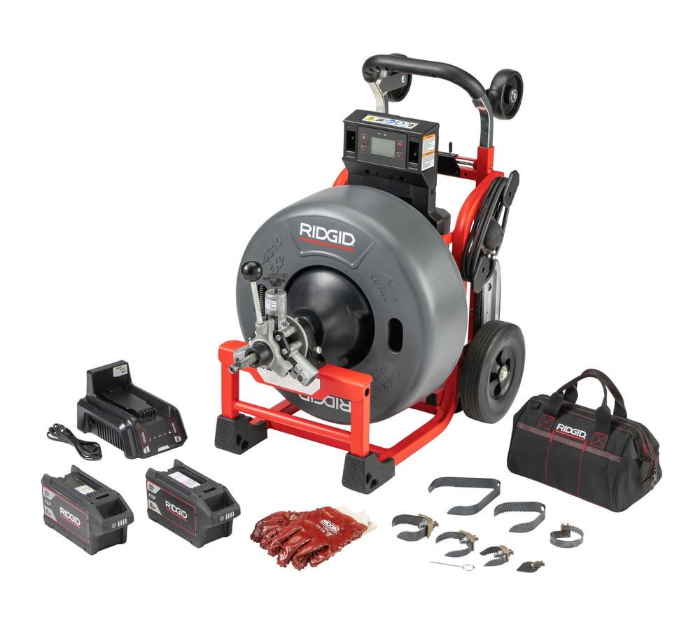 Ridgid K4310 Fxp 3/4 In Drum Machine Kit With Two Fxp 8Ah Battery And