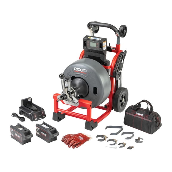 Ridgid K-4310 Fxp 5/8 In Drum Machine Kit With Two Fxp 8Ah Battery And Charger