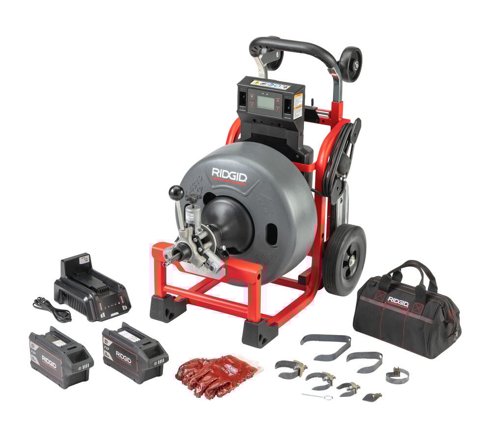 Ridgid K-4310 Fxp 5/8 In Drum Machine Kit With Two Fxp 8Ah Battery And Charger