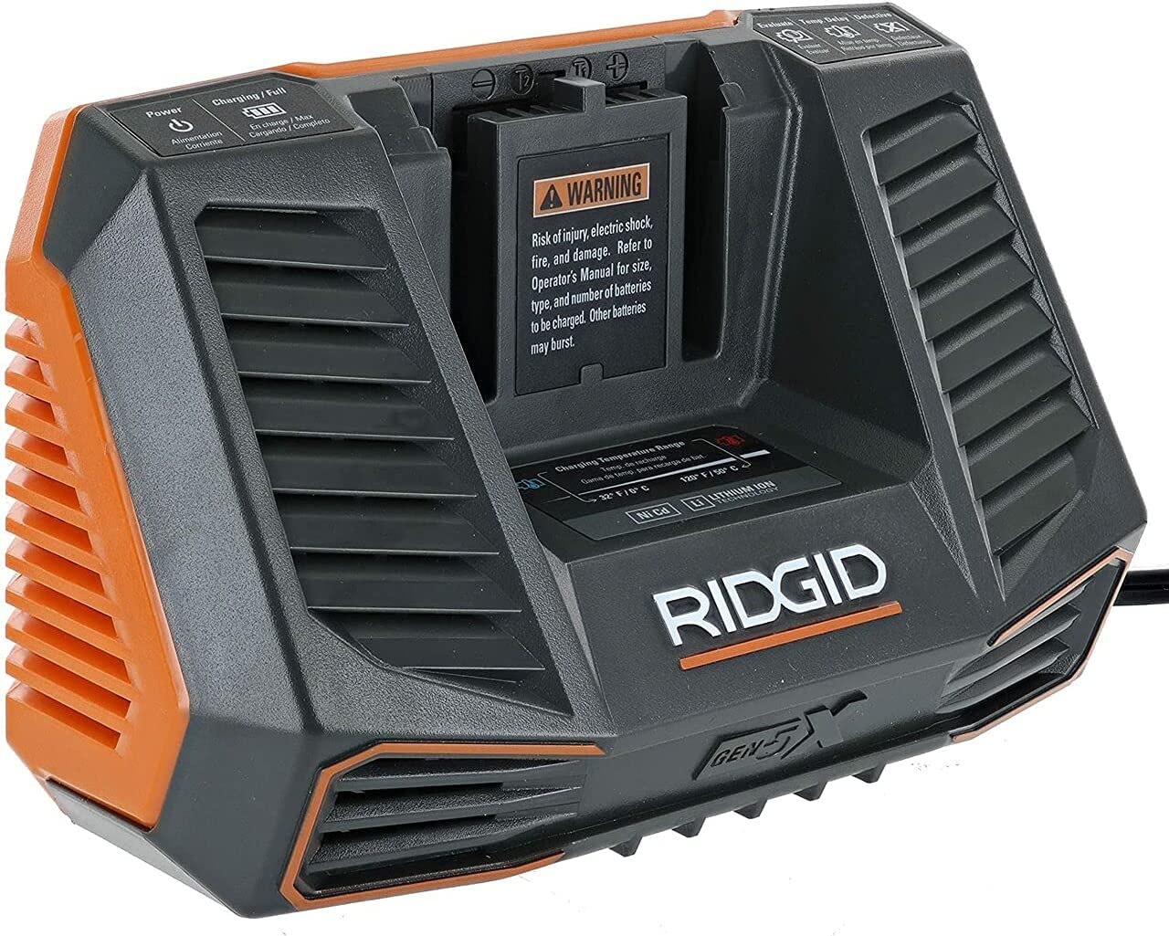 Ridgid R840095 Gen5X Genuine OEM Dual Chemistry Battery Charger 