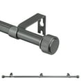 thumbnail image 1 of Ridicili 5/8 Inch Adjustable Single Drapery Curtain Rod Set with Poignee Finials, 48"-84", Gun Metal, 1 of 1