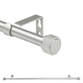 thumbnail image 1 of Ridicili 5/8 Inch Adjustable Single Drapery Curtain Rod Set with Rhombus Cylinder Finials, 48"-84", Pewter, 1 of 6