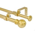 thumbnail image 1 of Ridicili 5/8" Telescoping Double Curtain Rods with Volle Finials, Gold,28"-48", 5/8 Inches Front and 1/2 Inches, 1 of 6
