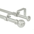thumbnail image 1 of Ridicili 5/8" Telescoping Double Curtain Rods with Volle Finials, Pewter,28"-48", 5/8 Inches Front and 1/2 Inches Back Double Window Drapery Rod, 1 of 6