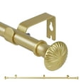thumbnail image 1 of Ridicili 5/8" Telescoping Single Curtain Rods with Trumpet Finials,Gold, 28"-48", 1 of 6