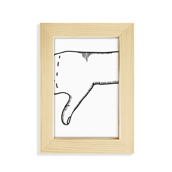 Ridicule Gesture Line Drawing Pattern Desktop Display Photo Frame Picture Art Painting 5x7 inch