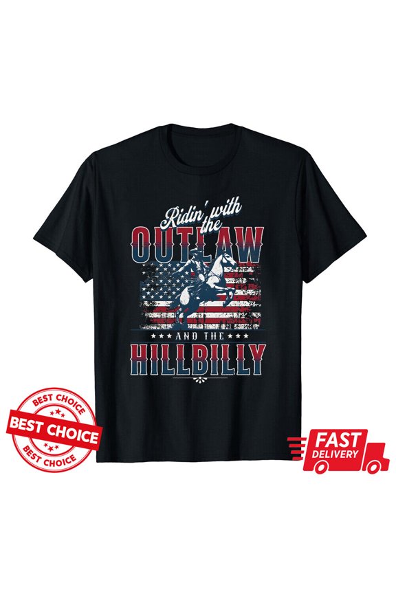 Ridin' With The Outlaw And The Hillbilly Shirt S-5XL