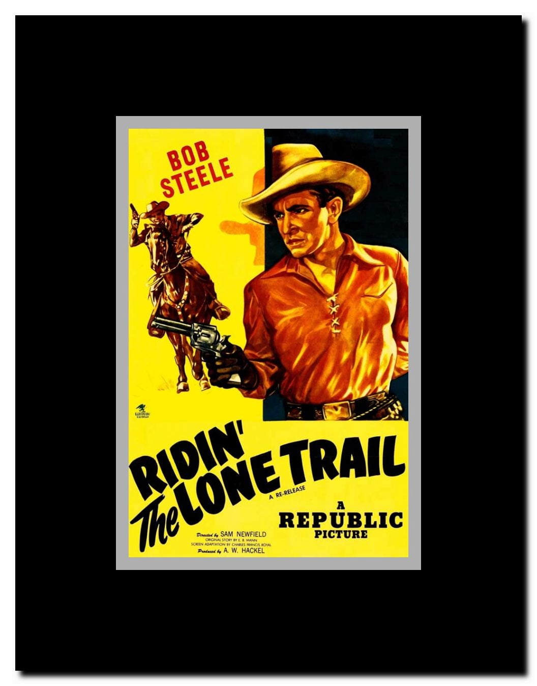 Ridin' the Lone Trail Framed Movie Poster