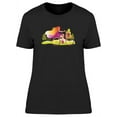 thumbnail image 1 of Riding A Bicycle With Flowers T-Shirt Women -Image by Shutterstock, Female Large, 1 of 2