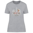 thumbnail image 1 of Riding A Bike In Paris  T-Shirt Women -Image by Shutterstock, Female Small, 1 of 2