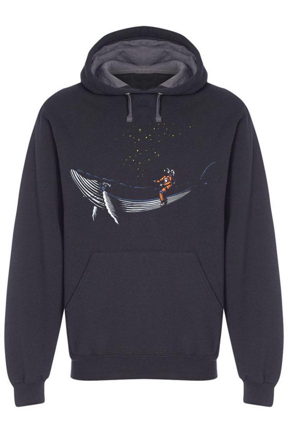 Riding A Whale In Space Hoodie Men -Image by Shutterstock, Male Medium