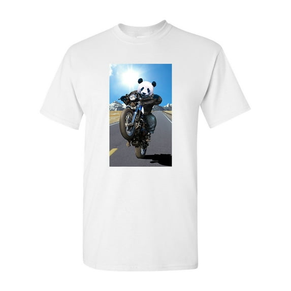 Riding Bear Motorcycle Rider Tanya Ramsey Artworks Art DT Adult T-Shirt Tee