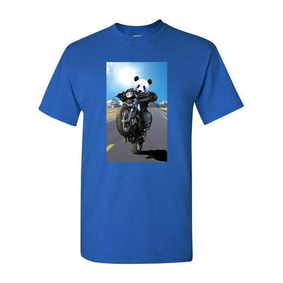 Riding Bear Motorcycle Rider Tanya Ramsey Artworks Art DT Adult T-Shirt Tee