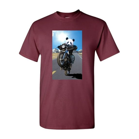 Riding Bear Motorcycle Rider Tanya Ramsey Artworks Art DT Adult T-Shirt Tee